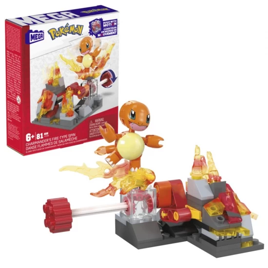 Set de constructie Pokemon Mega 81 piese - Roata de foc a lui Charmander Set de constructie Pokemon Mega 81 piese - Roata de foc a lui Charmander