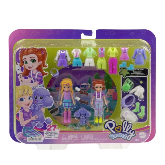 Set 2 papusi si accesorii Polly Pocket 27 piese Set 2 papusi si accesorii Polly Pocket 27 piese