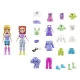 Set 2 papusi si accesorii Polly Pocket 27 piese Set 2 papusi si accesorii Polly Pocket 27 piese