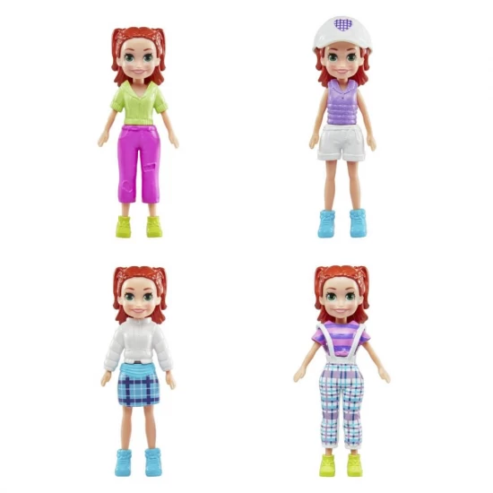 Set 2 papusi si accesorii Polly Pocket 27 piese Set 2 papusi si accesorii Polly Pocket 27 piese