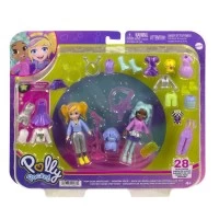 Set 2 papusi si accesorii Polly Pocket 28 piese