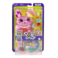 Set gentuta animalut iepuras la petrecere cu accesorii Polly Pocket 