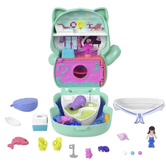 Set gentuta animalut pisicuta marinar cu accesorii Polly Pocket Set gentuta animalut pisicuta marinar cu accesorii Polly Pocket