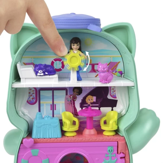 Set gentuta animalut pisicuta marinar cu accesorii Polly Pocket Set gentuta animalut pisicuta marinar cu accesorii Polly Pocket
