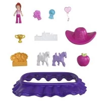 Set gentuta animalut ponei la rodeo cu accesorii Polly Pocket 