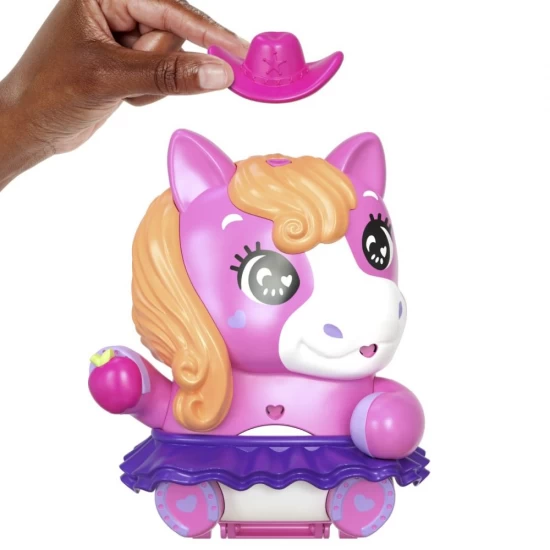 Set gentuta animalut ponei la rodeo cu accesorii Polly Pocket Set gentuta animalut ponei la rodeo cu accesorii Polly Pocket