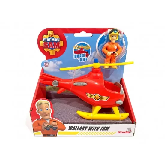 Elicoperul Wallaby cu figurina Tom Thomas Pompierul Sam Elicoperul Wallaby cu figurina Tom Thomas Pompierul Sam