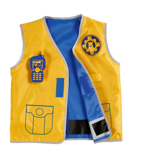 Set de interventie Pompierul Sam cu vesta cu 2 fete