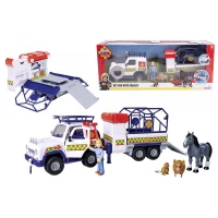 Vehicul salvare animale cu figurine si remorca Pompierul Sam