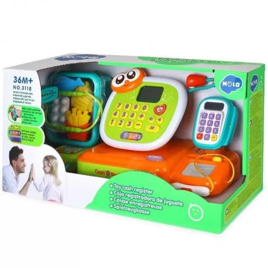 Prima mea casa de marcat cu lumini si sunete Hola Toys Prima mea casa de marcat cu lumini si sunete Hola Toys