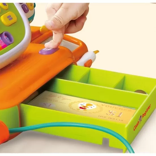 Prima mea casa de marcat cu lumini si sunete Hola Toys Prima mea casa de marcat cu lumini si sunete Hola Toys