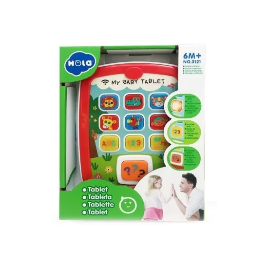 Prima mea tableta cu muzica si lumini Hola Toys Prima mea tableta cu muzica si lumini Hola Toys