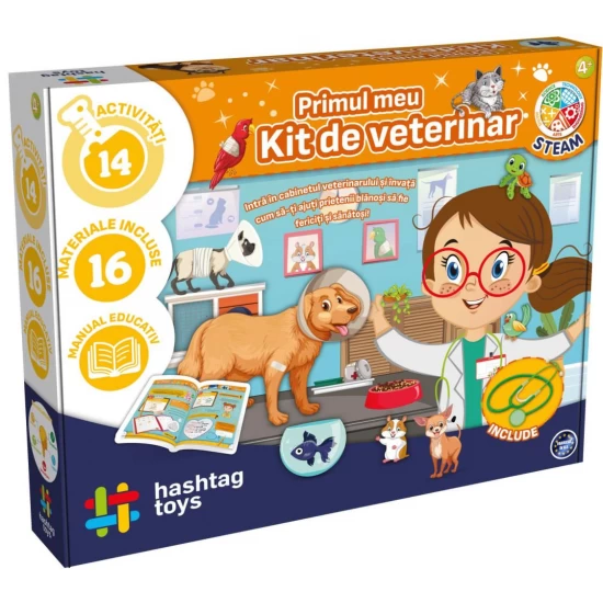 Set de joaca educativ, Primul meu kit de veterinar, +4 ani