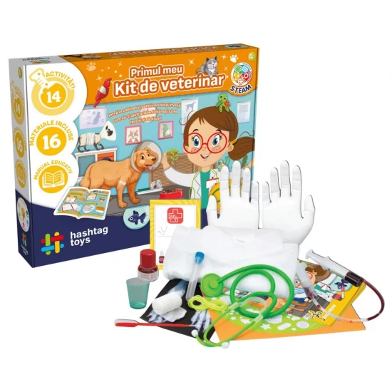 Set de joaca educativ, Primul meu kit de veterinar, +4 ani