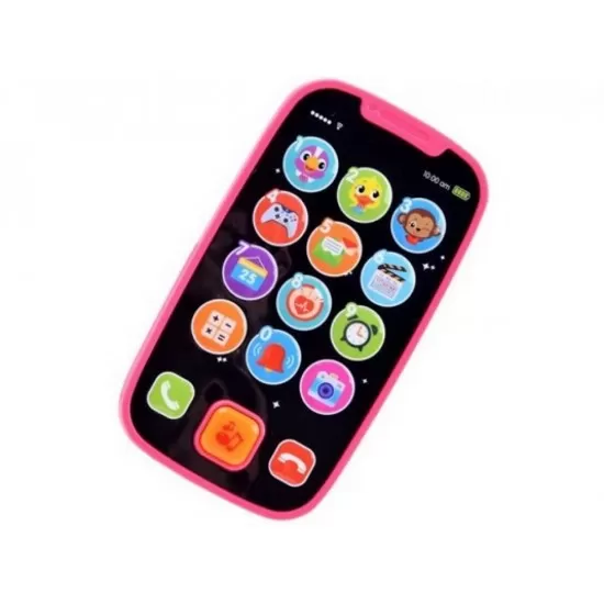 Primul meu telefon Smart roz cu muzica si lumini Hola Toys Primul meu telefon Smart roz cu muzica si lumini Hola Toys