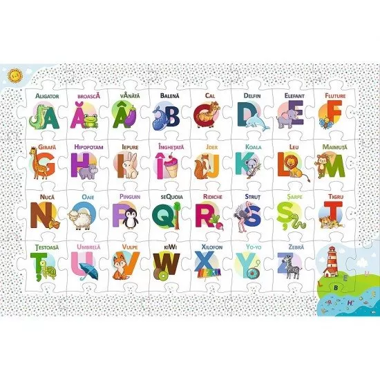 Puzzle educational alfabetul 44 piese