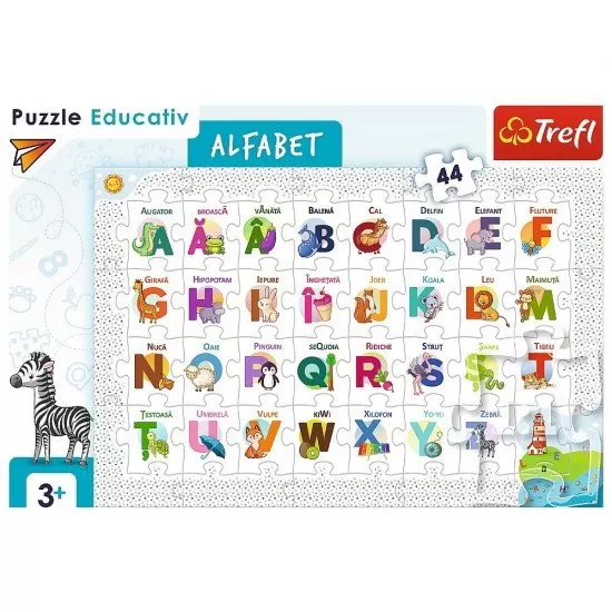 Puzzle educational alfabetul 44 piese