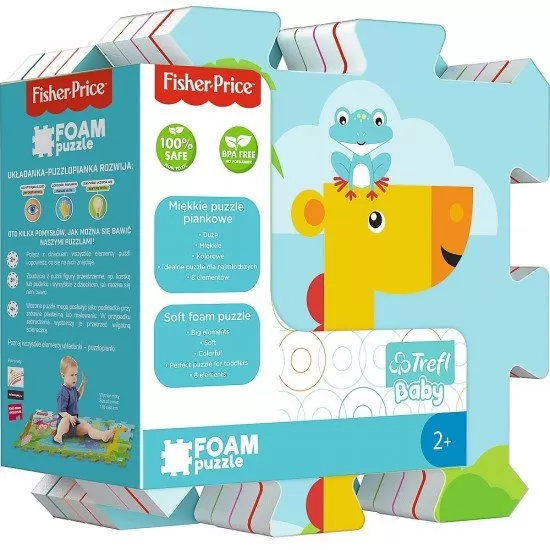 Puzzle de podea din spuma Fisher-Price Prietenii 8 piese