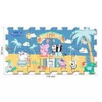 Puzzle de podea din spuma Peppa Pig Summer 8 piese