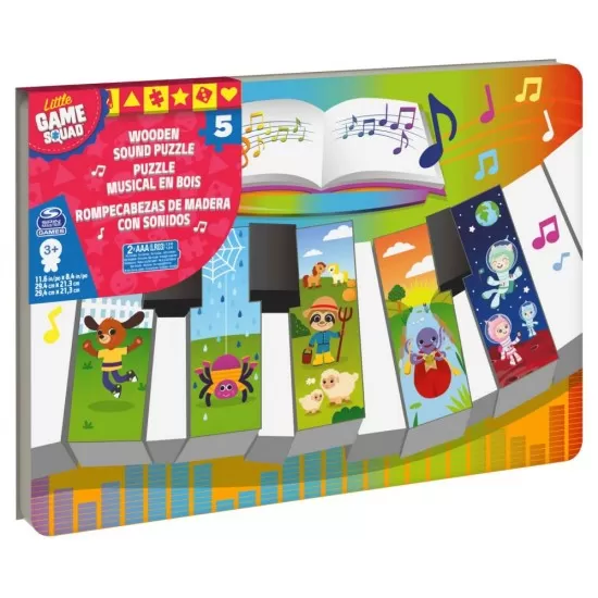 Puzzle din lemn 5 piese - Pian cu sunete Puzzle din lemn 5 piese - Pian cu sunete