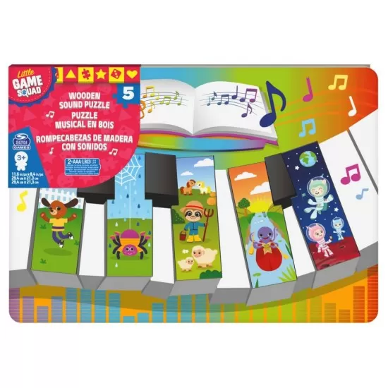 Puzzle din lemn 5 piese - Pian cu sunete Puzzle din lemn 5 piese - Pian cu sunete