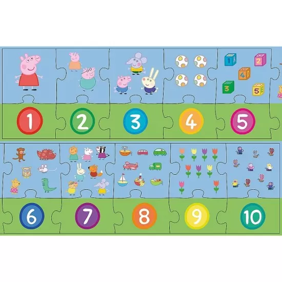 Puzzle educational 20 piese numere Peppa Pig Puzzle educational 20 piese numere Peppa Pig