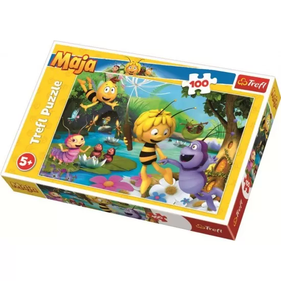 Puzzle Trefl Albinuta Maya si prietenii 100 piese Puzzle Trefl Albinuta Maya si prietenii 100 piese