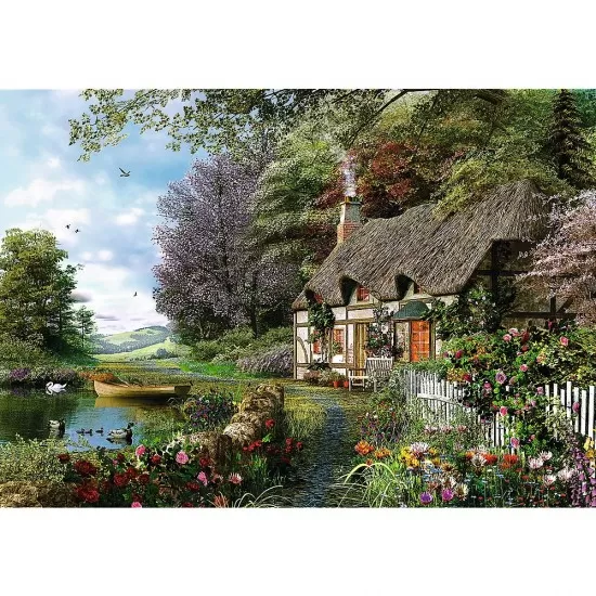 Puzzle Trefl 1000 piese - Casuta de pe lac