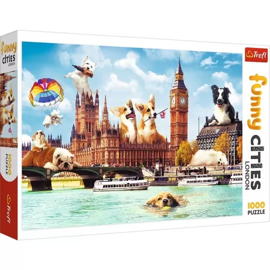 Puzzle Trefl 1000 piese - Catelusi la Londra Puzzle Trefl 1000 piese - Catelusi la Londra