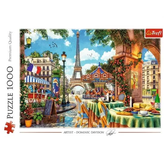Puzzle Trefl dimineata pariziana 1000 piese Puzzle Trefl dimineata pariziana 1000 piese
