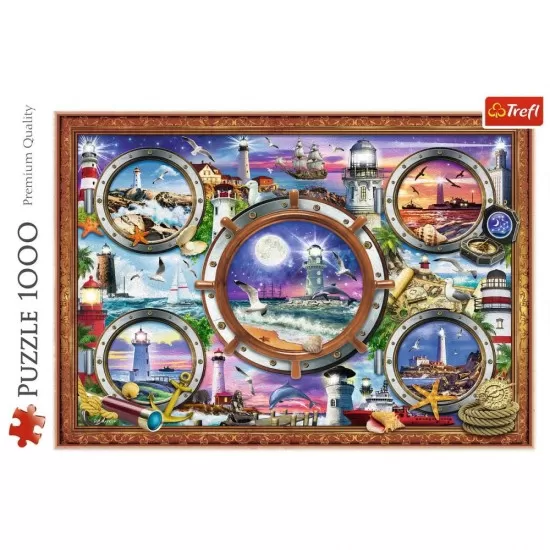 Puzzle Trefl 1000 piese - Faruri pline de culoare Puzzle Trefl 1000 piese - Faruri pline de culoare