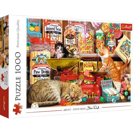 Puzzle Trefl 1000 piese - Pisici si dulciuri Puzzle Trefl 1000 piese - Pisici si dulciuri