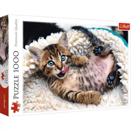 Puzzle Trefl 1000 piese - Pisicuta vesela Puzzle Trefl 1000 piese - Pisicuta vesela