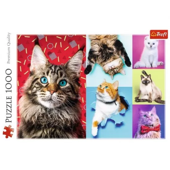 Puzzle Trefl pisicute fericite 1000 piese Puzzle Trefl pisicute fericite 1000 piese