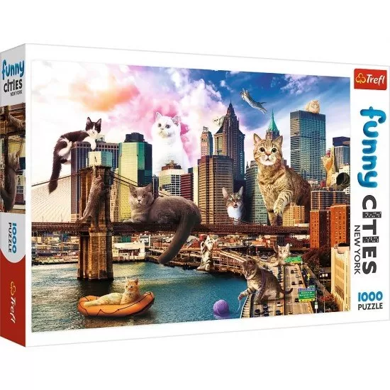 Puzzle Trefl pisicute la New York 1000 piese Puzzle Trefl pisicute la New York 1000 piese