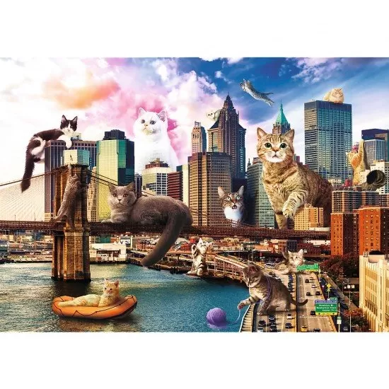 Puzzle Trefl pisicute la New York 1000 piese Puzzle Trefl pisicute la New York 1000 piese