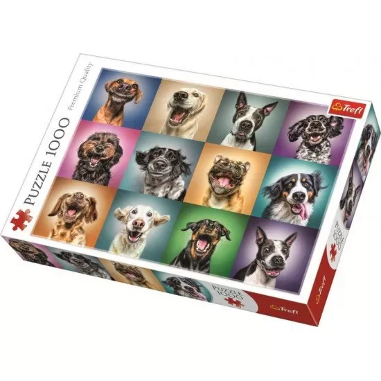 Puzzle Trefl portret catelusi simpatici 1000 piese Puzzle Trefl portret catelusi simpatici 1000 piese