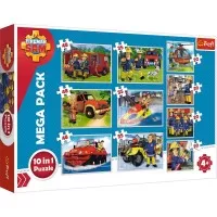 Puzzle Trefl 10 in 1 - Echipa Pompierului Sam