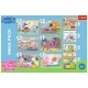 Puzzle Trefl 10 in 1 - Purcelusa Peppa Pig cu prietenii