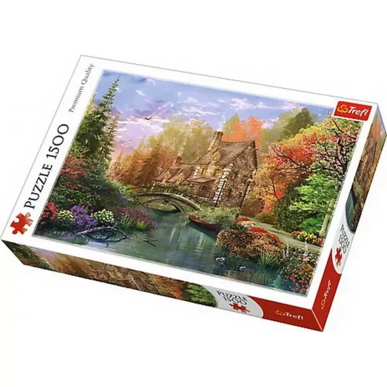 Puzzle Trefl 1500 piese - Casuta de langa lac Puzzle Trefl 1500 piese - Casuta de langa lac