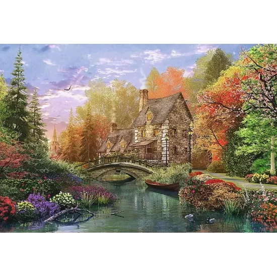Puzzle Trefl 1500 piese - Casuta de langa lac Puzzle Trefl 1500 piese - Casuta de langa lac