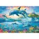 Puzzle Trefl 1500 piese - Familia de delfini