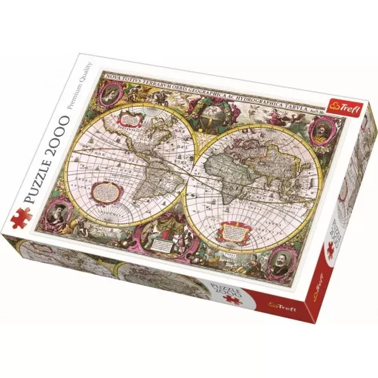 Puzzle Trefl 2000 piese - Harta noua a Mapamondului Puzzle Trefl 2000 piese - Harta noua a Mapamondului