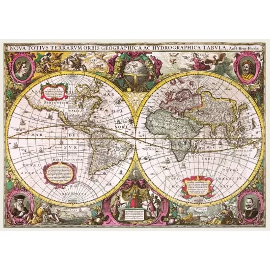 Puzzle Trefl 2000 piese - Harta noua a Mapamondului Puzzle Trefl 2000 piese - Harta noua a Mapamondului