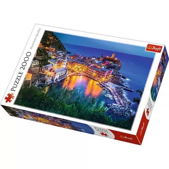 Puzzle Trefl 2000 piese - La apus in Vernazza Italia Puzzle Trefl 2000 piese - La apus in Vernazza Italia