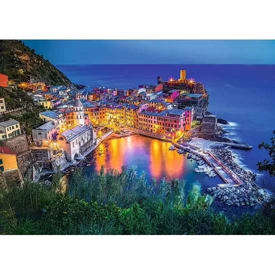 Puzzle Trefl 2000 piese - La apus in Vernazza Italia Puzzle Trefl 2000 piese - La apus in Vernazza Italia