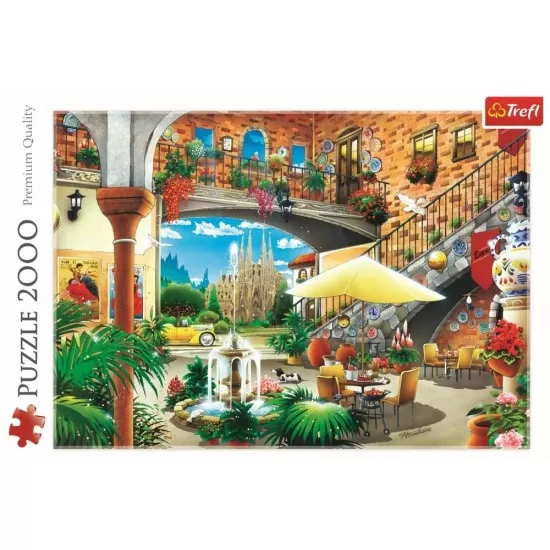 Puzzle Trefl 2000 piese - Vedere din Barcelona Puzzle Trefl 2000 piese - Vedere din Barcelona