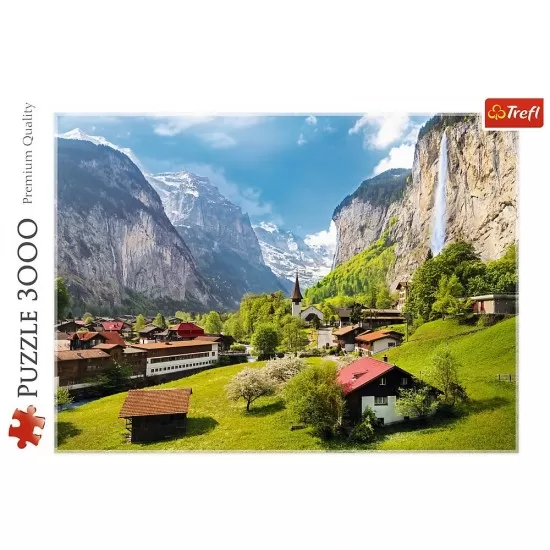 Puzzle Trefl 3000 piese - Orasul Lauterbrunnen Elvetia