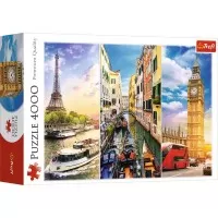 Puzzle Trefl 4000 piese - Calatorie in Europa