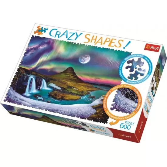 Puzzle Trefl cu piese ciudate - Aurora Boreala Islanda 600 piese Puzzle Trefl cu piese ciudate - Aurora Boreala Islanda 600 piese